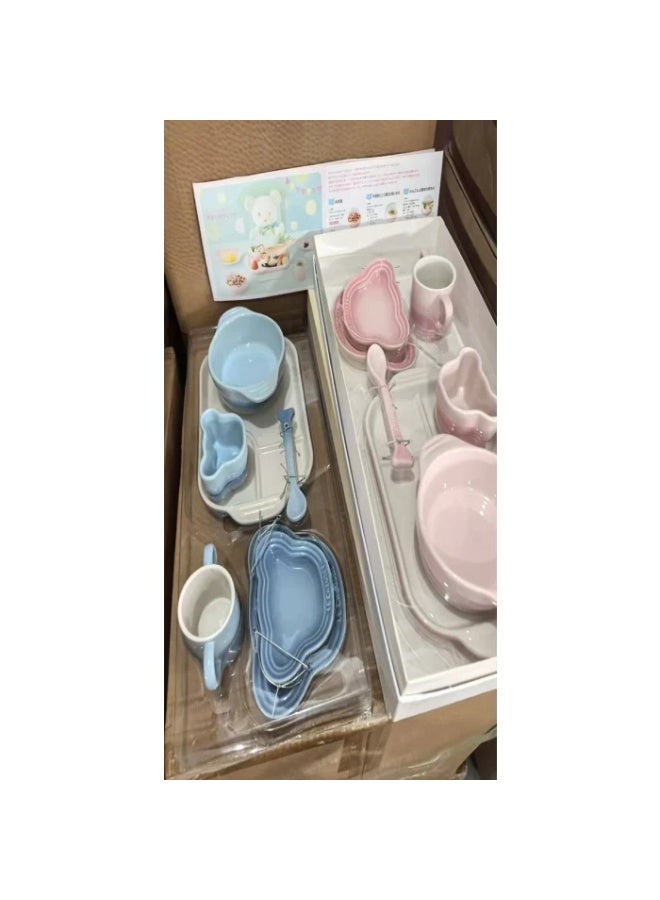 Le Creuset 5-Piece Premium Ceramic Kids Tableware Set – Eco-Friendly Feeding & Training Set (Bowl, Plate, Cup & Spoon) – Ramadan Special Offer - Image 2